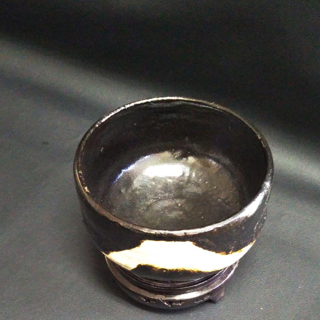 ※古美術/黒楽富士茶碗(落款有り)箱無し/