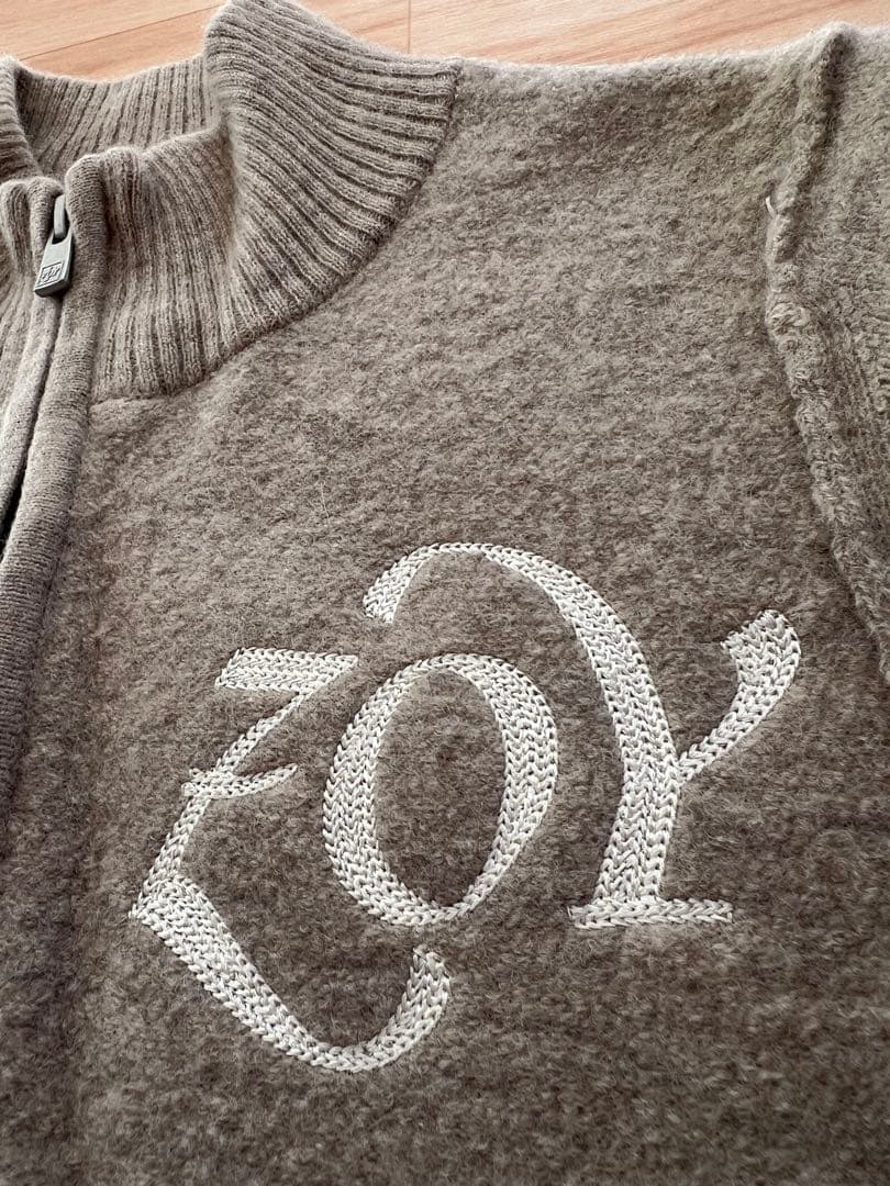 未使用品　ゴルフZOY ベージュ　圧縮ニット　ジップアップジャケット　M