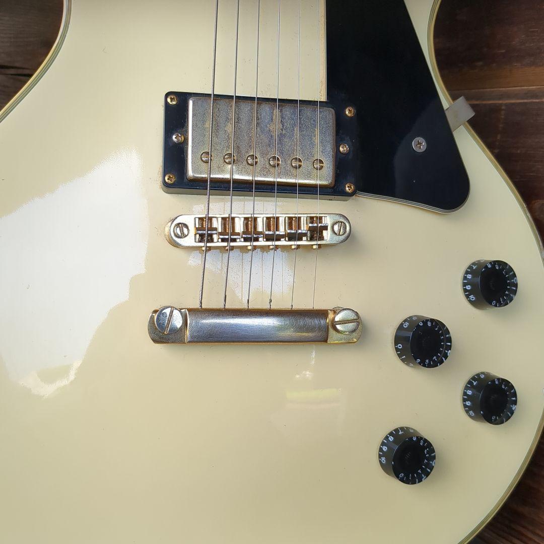 Playtech エレキギター クリーム色 修復あり本体のみ