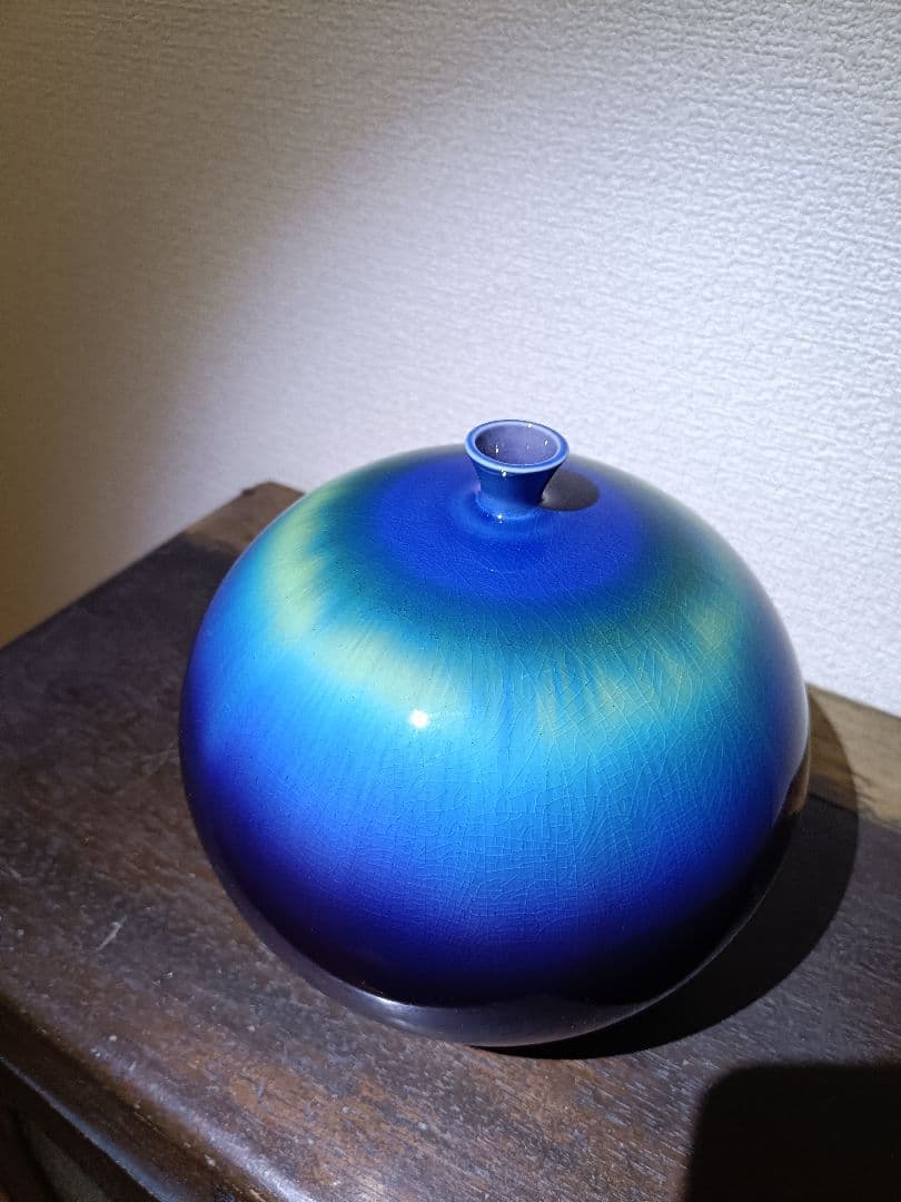 三代 徳田八十吉 壷 人間国宝 赤銘 九谷焼 共箱