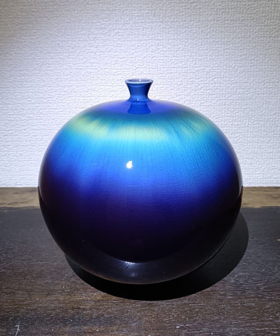 三代 徳田八十吉 壷 人間国宝 赤銘 九谷焼 共箱