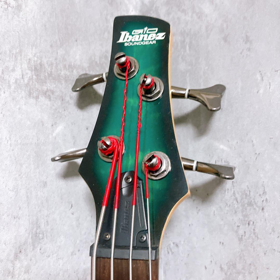 【良品】Ibanez エレキベース グリーンGSR370-TMS？