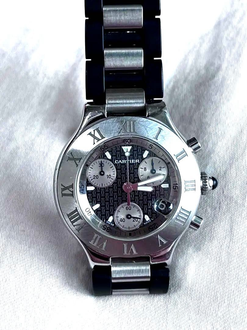 カルティエ ＣＡＲＴＩＥＲ 腕時計 マスト２１ クロノスカフ クォーツ メンズ