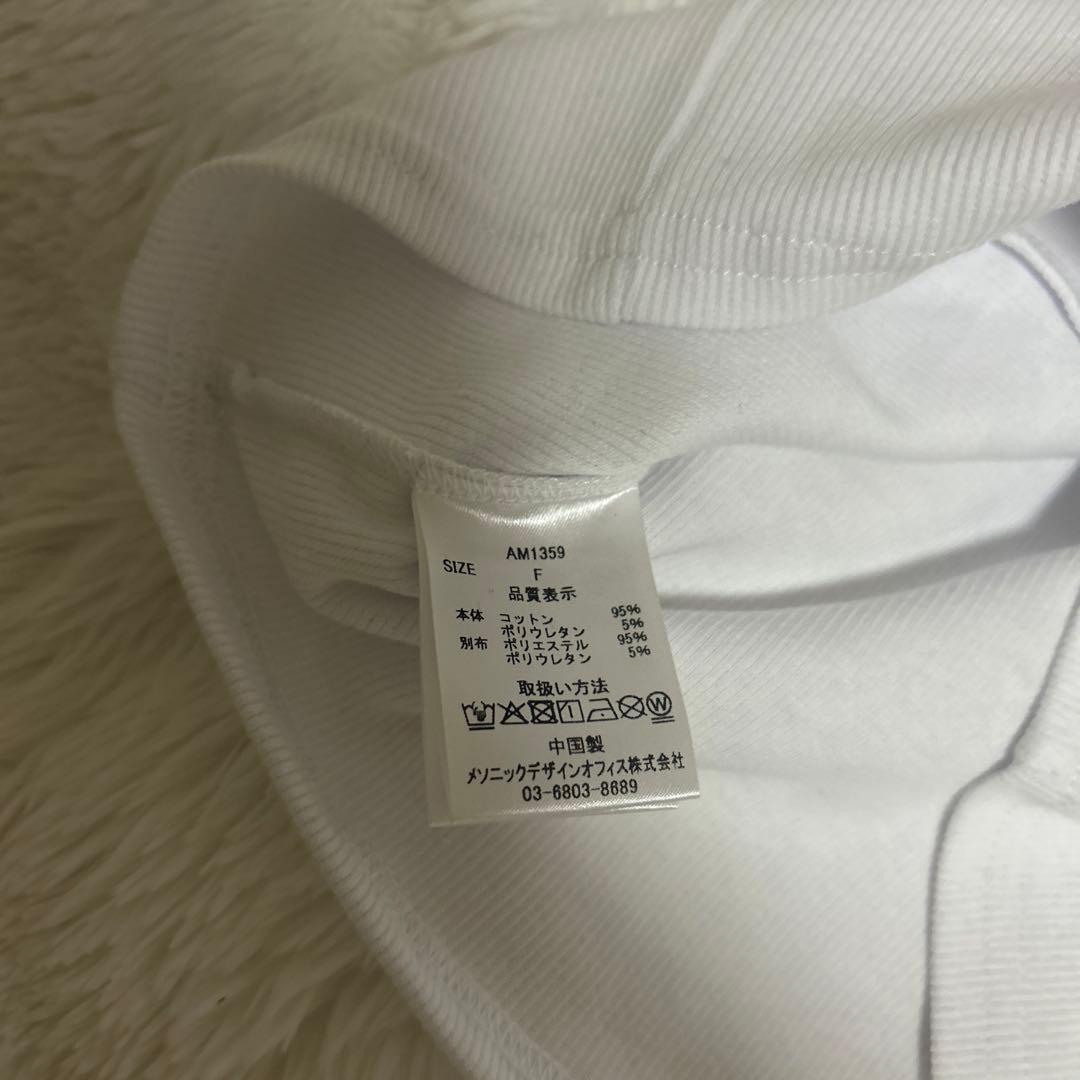 トップス ANDMARY Tina ribbon tops white