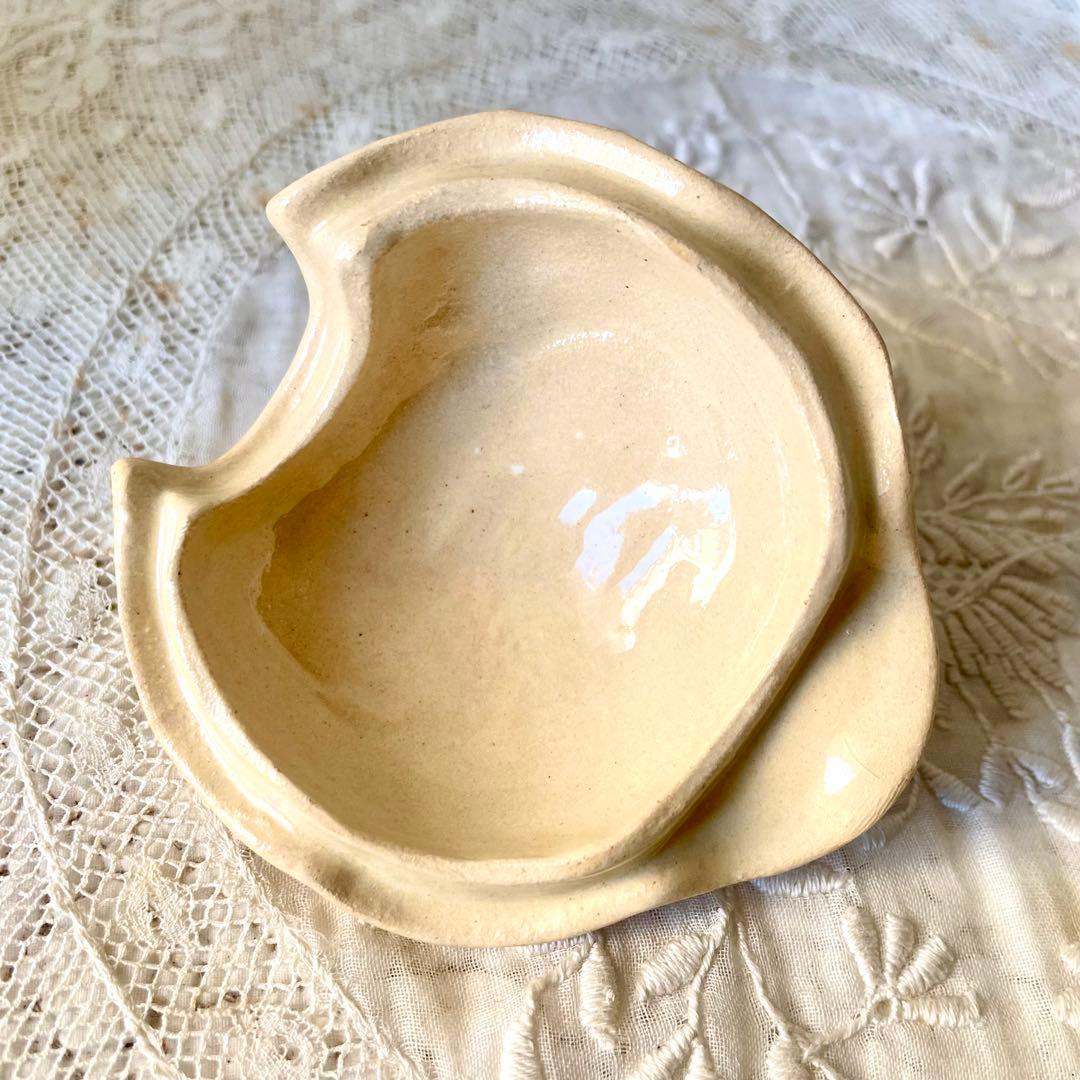 【希少】マーガレットレリーフ蓋付きピシェ ボルドー窯　フランスアンティーク