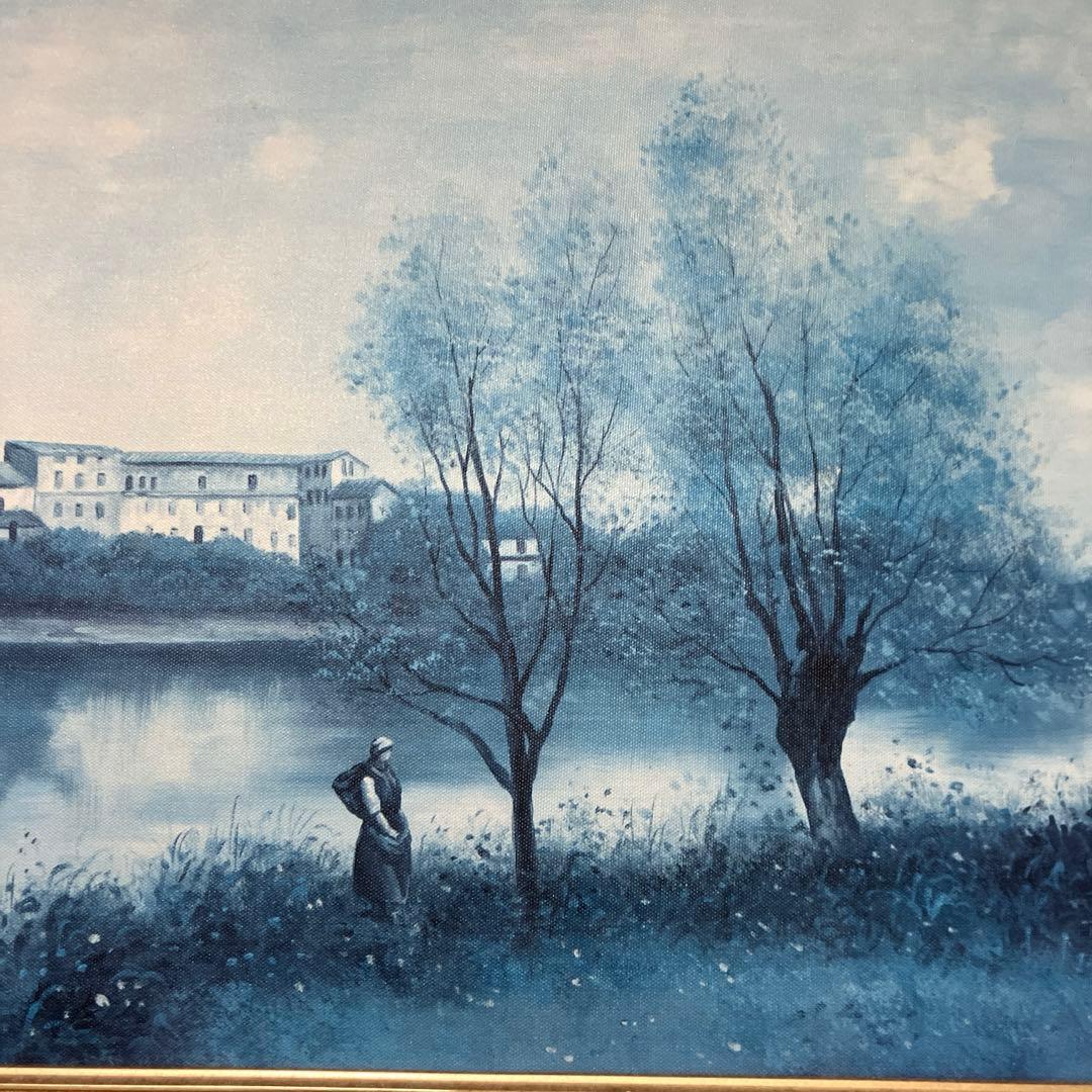 ★カミーユ・コロー 『ビルダブレ』 『ヴィル・ダウレー』風景絵画 ・額縁付き♪