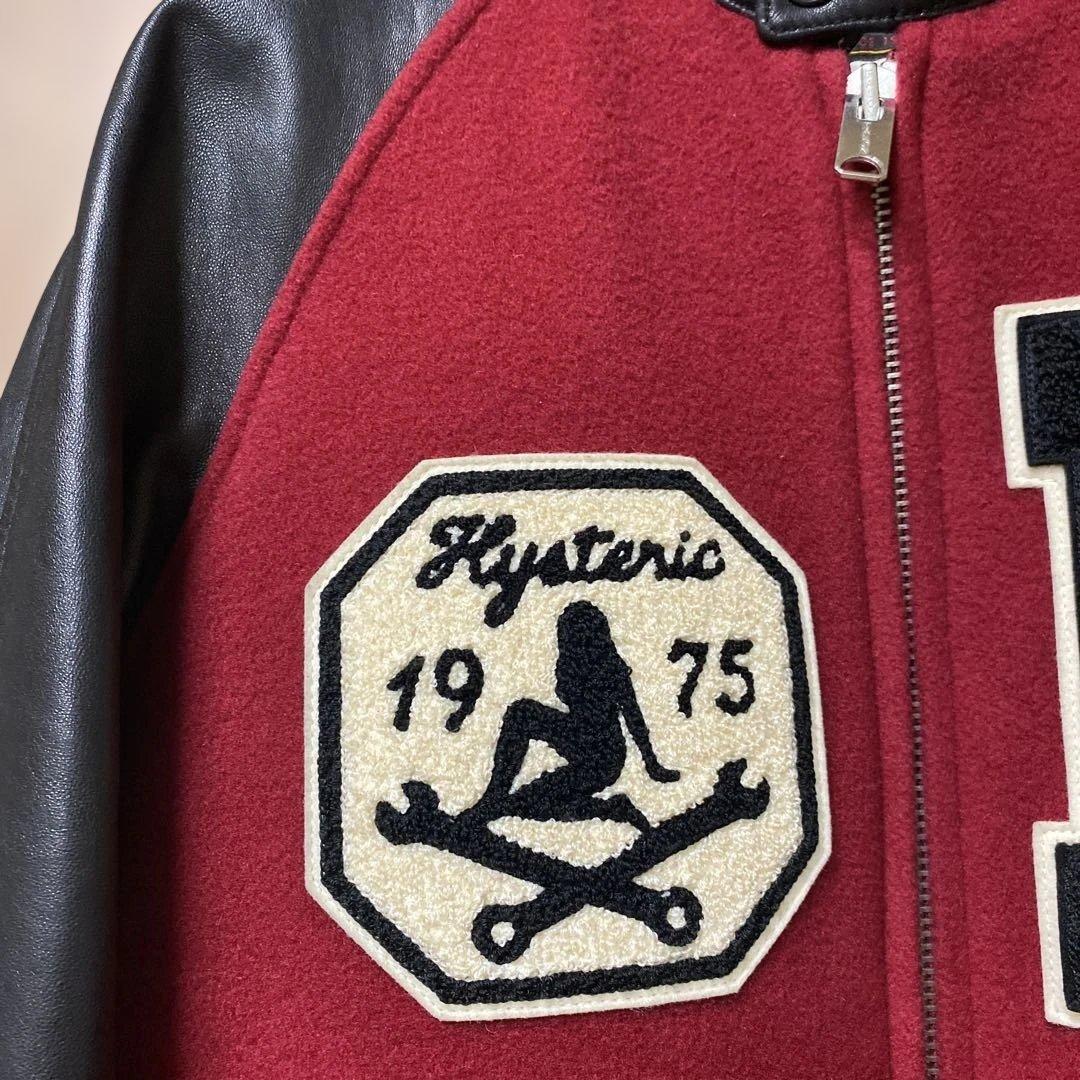 極美品✨ヒステリックグラマー羊革ラム袖レザーROCK 'n ROLL刺繍ワッペン