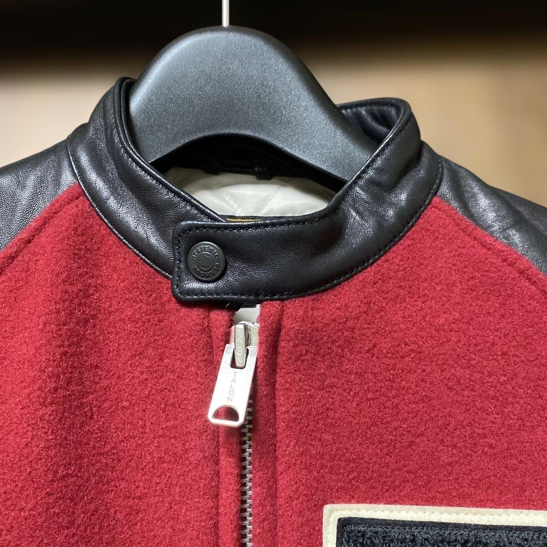 極美品✨ヒステリックグラマー羊革ラム袖レザーROCK 'n ROLL刺繍ワッペン