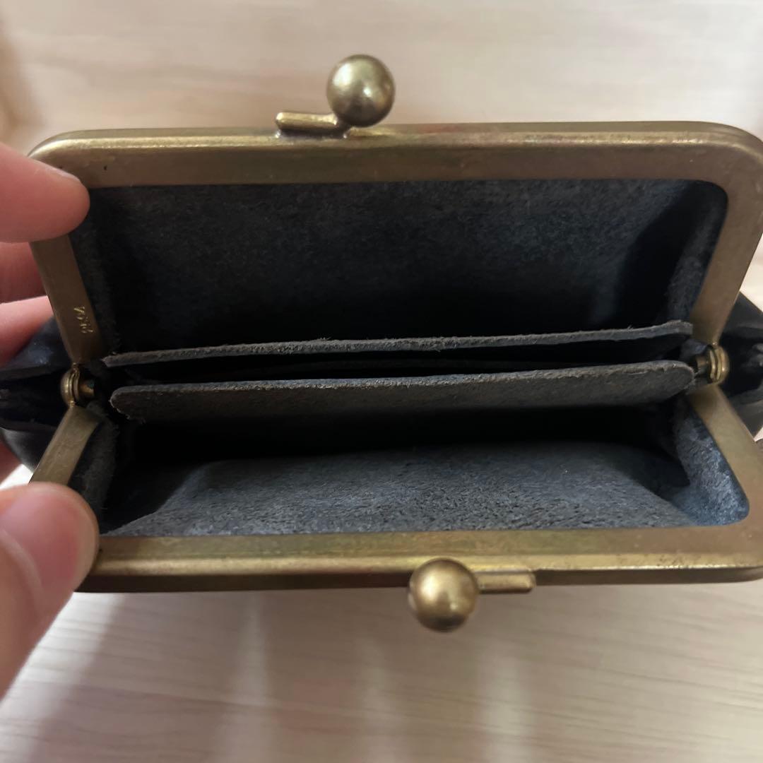 本革がま口財布