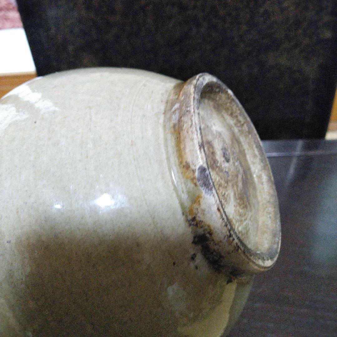 NO295　大堀相馬焼 　古相馬　徳利　飴釉流し掛け