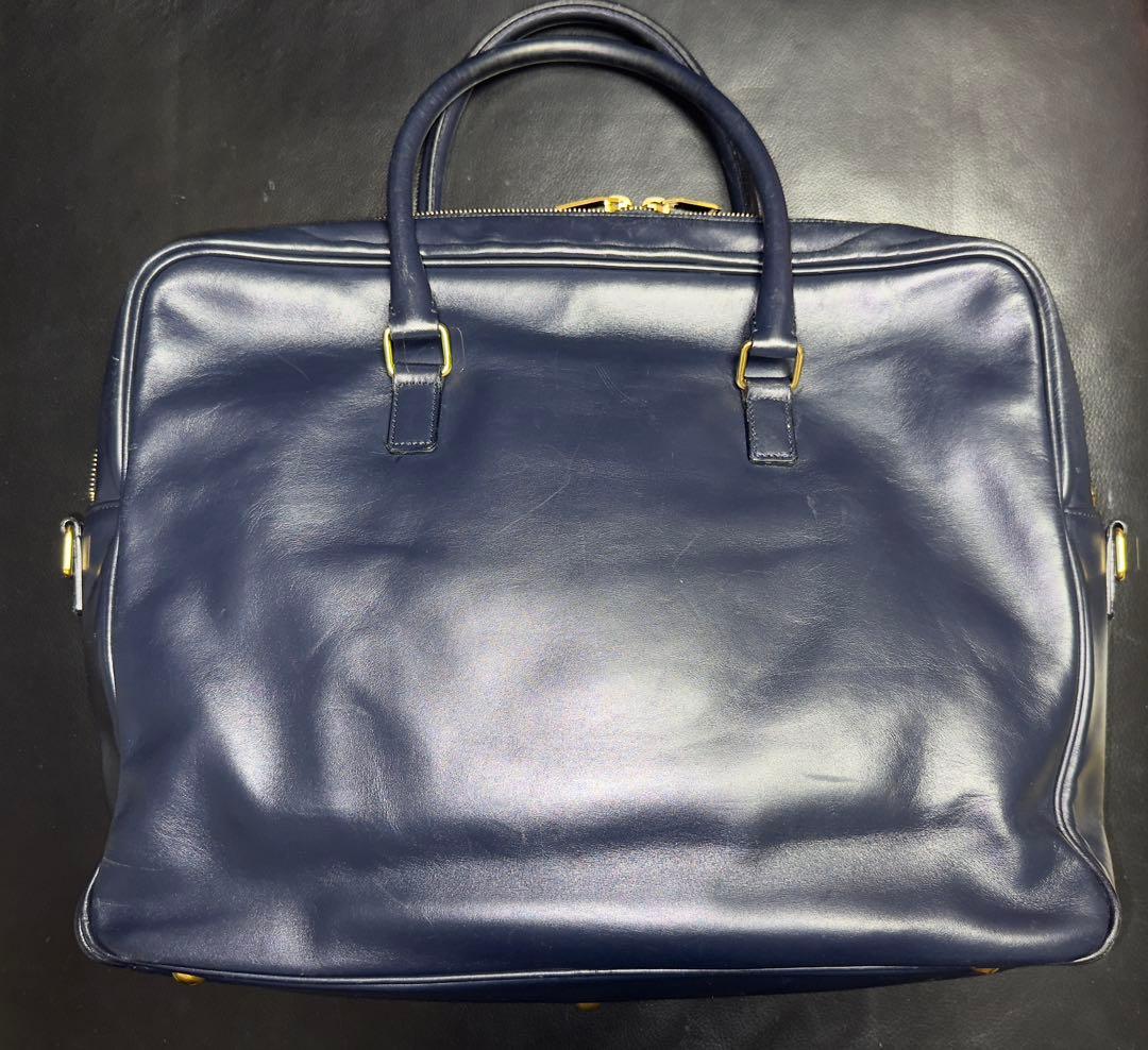 SAINT LAURENT ネイビー ビジネスバッグ