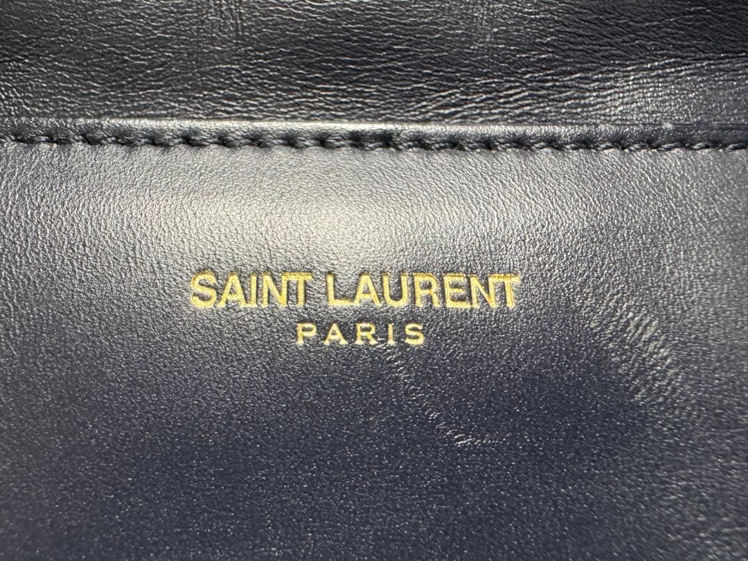 SAINT LAURENT ネイビー ビジネスバッグ