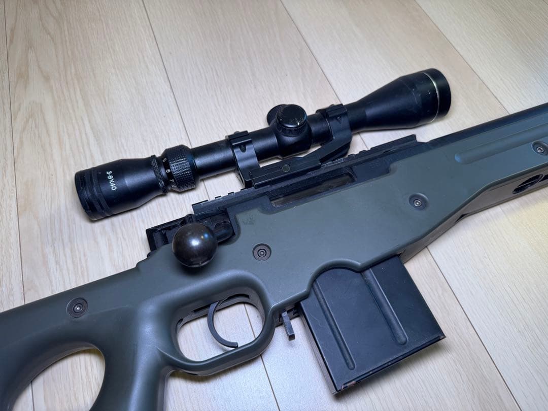 東京マルイ L96AWS OD ガンケース、スコープ、BB弾2箱、ローダー付属