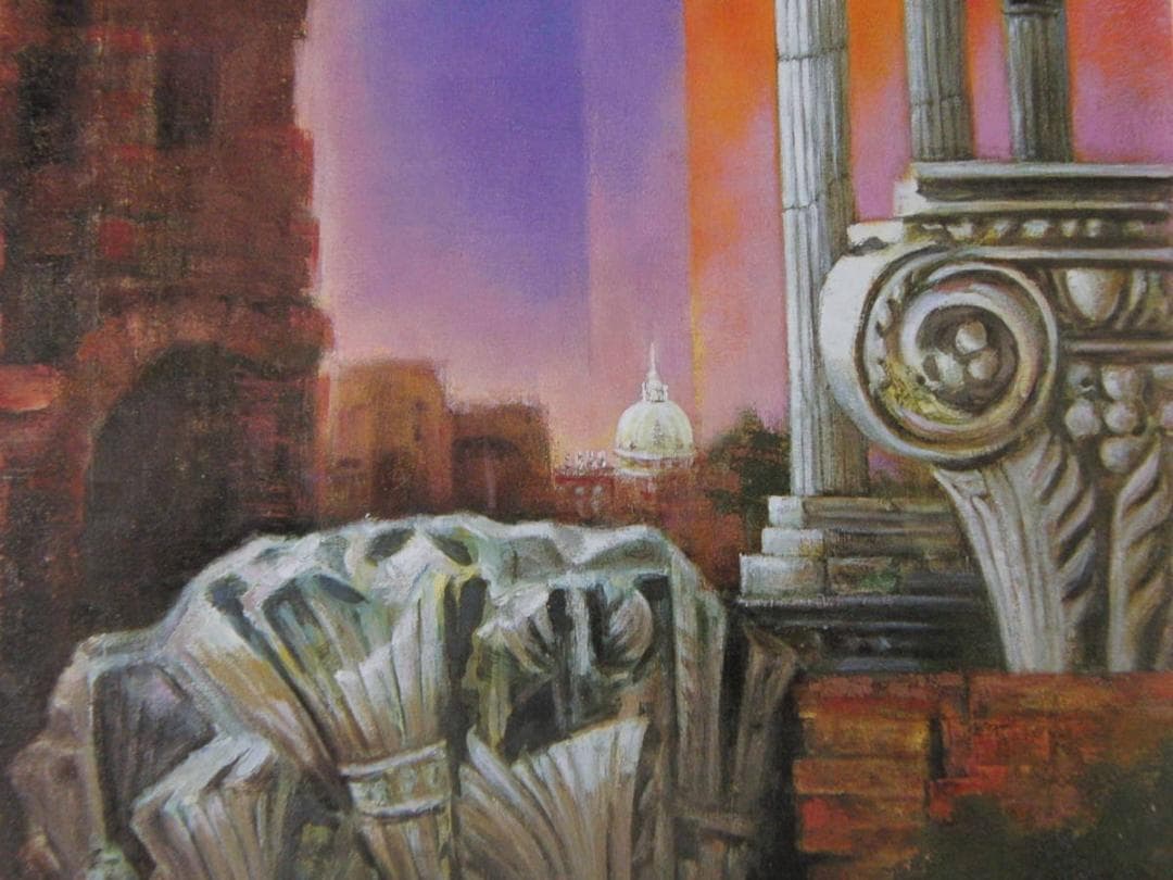 日下常由、【古代遺跡の賦】、希少な額装用画集より、新品額装付