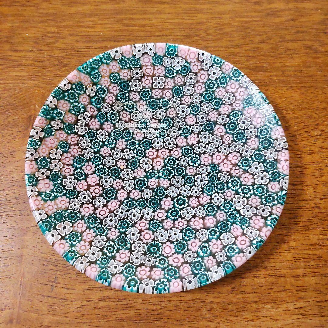 ミルフィオリ　プレート　ベネチアンガラス　直径　約11.5cm