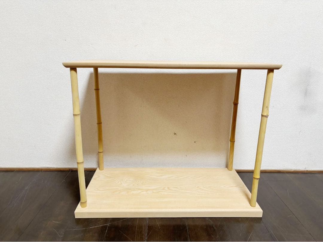 ほぼ未使用 茶道具 指物師 仙水正之作 竹台子 利休好写し 組み立式 刻印 箱無