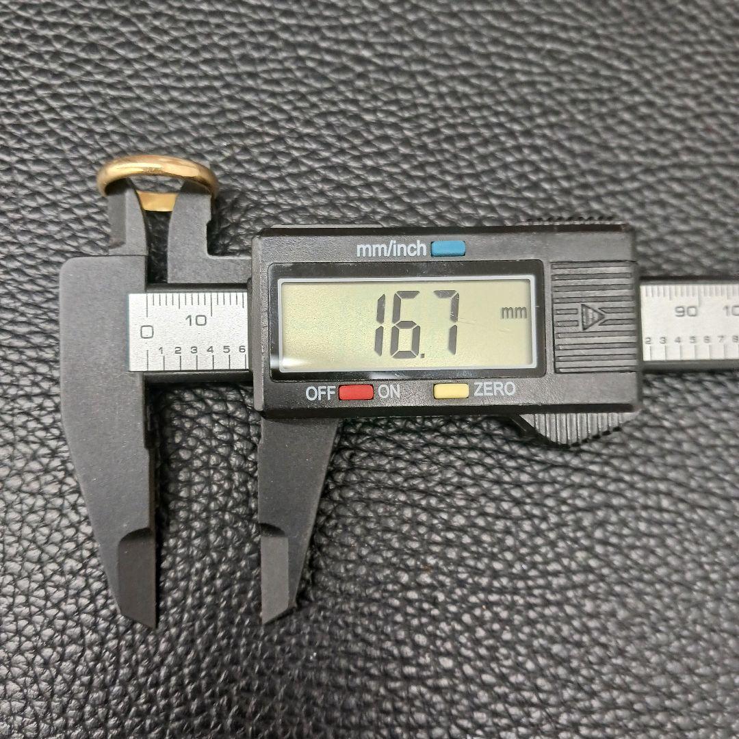 (C012303) K18 YG かまぼこ リング 指輪 約11-12号