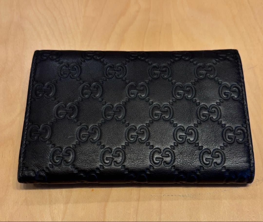 お値下げ！GUCCI 黒レザー 二つ折り財布