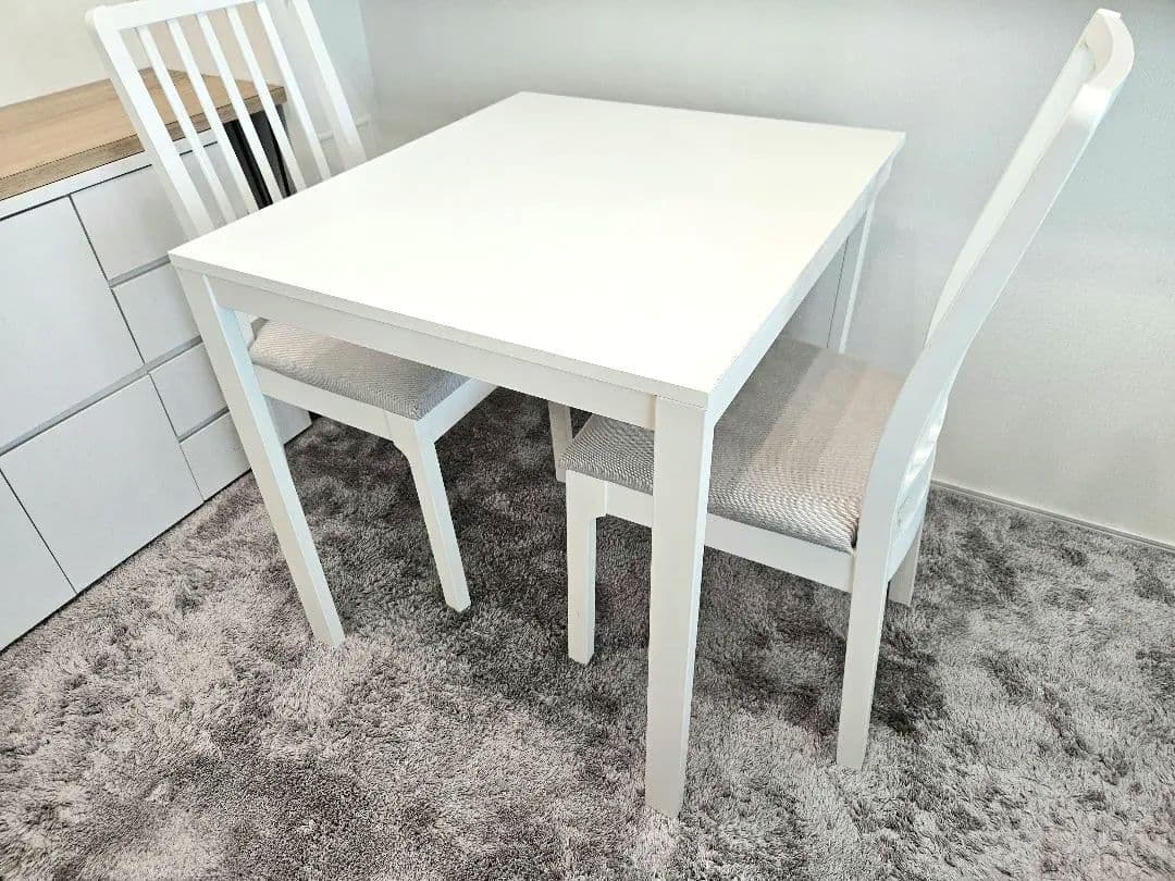 IKEA ダイニングテーブル VANGSTA 伸縮テーブル ホワイト