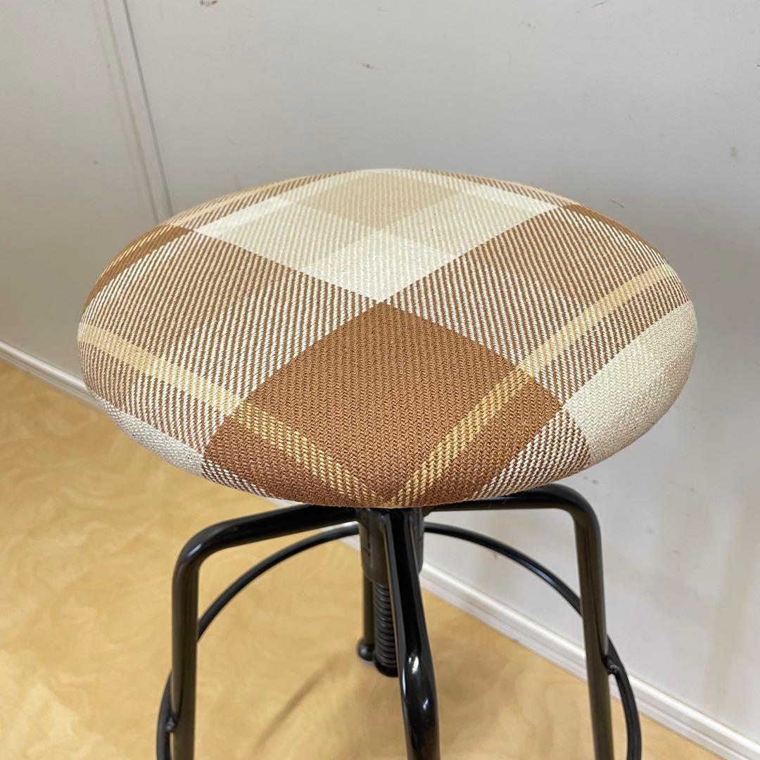 関家具 回転スツール クラッシュゲート 椅子 丸イス チェア アイアン 鉄脚