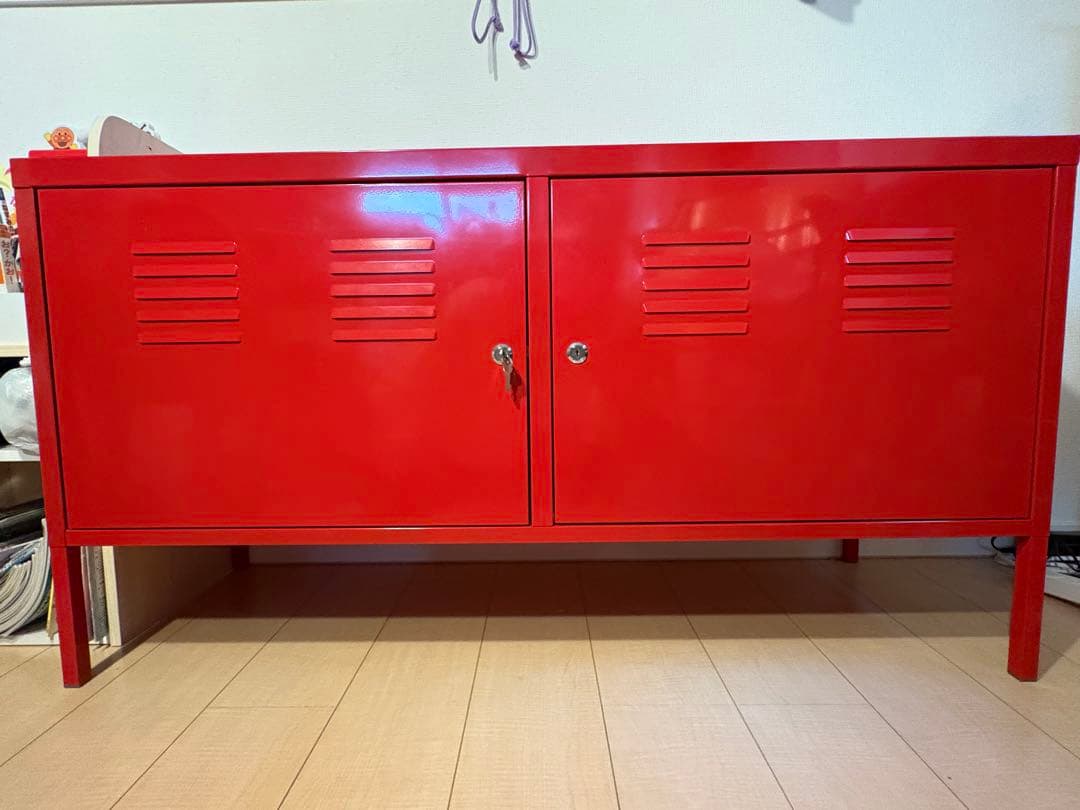 IKEA PS キャビネット　レッド　赤