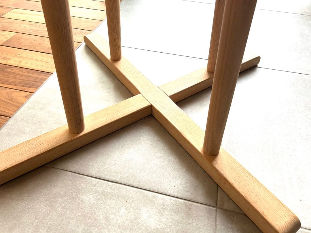 [美品]◼️ACTUS☆THYMEダイニングテーブル 110Φ/オーク無垢材