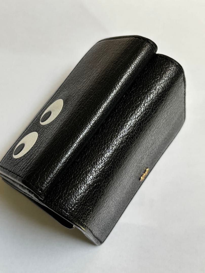 アニヤハインドマーチ　MINI TRIFOLD EYES ブラック