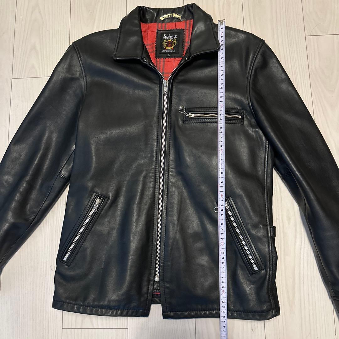 schott 牛革　襟付き　革ジャン