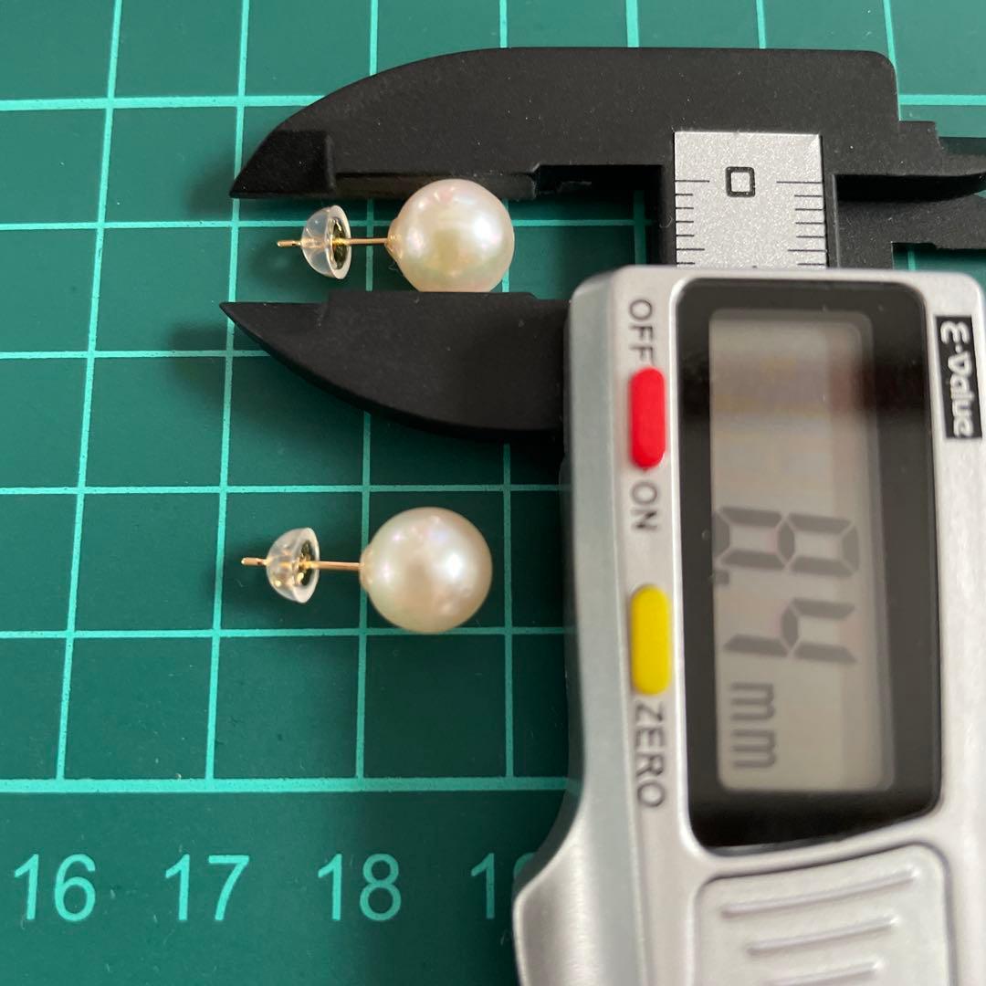 a.　宇和島産 あこや本真珠 パール ピアス K18製（真珠 ピアス）