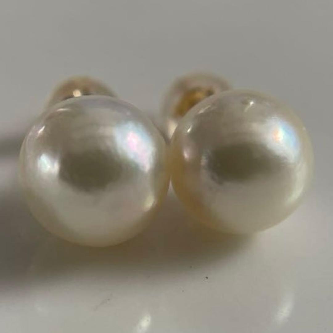 a.　宇和島産 あこや本真珠 パール ピアス K18製（真珠 ピアス）