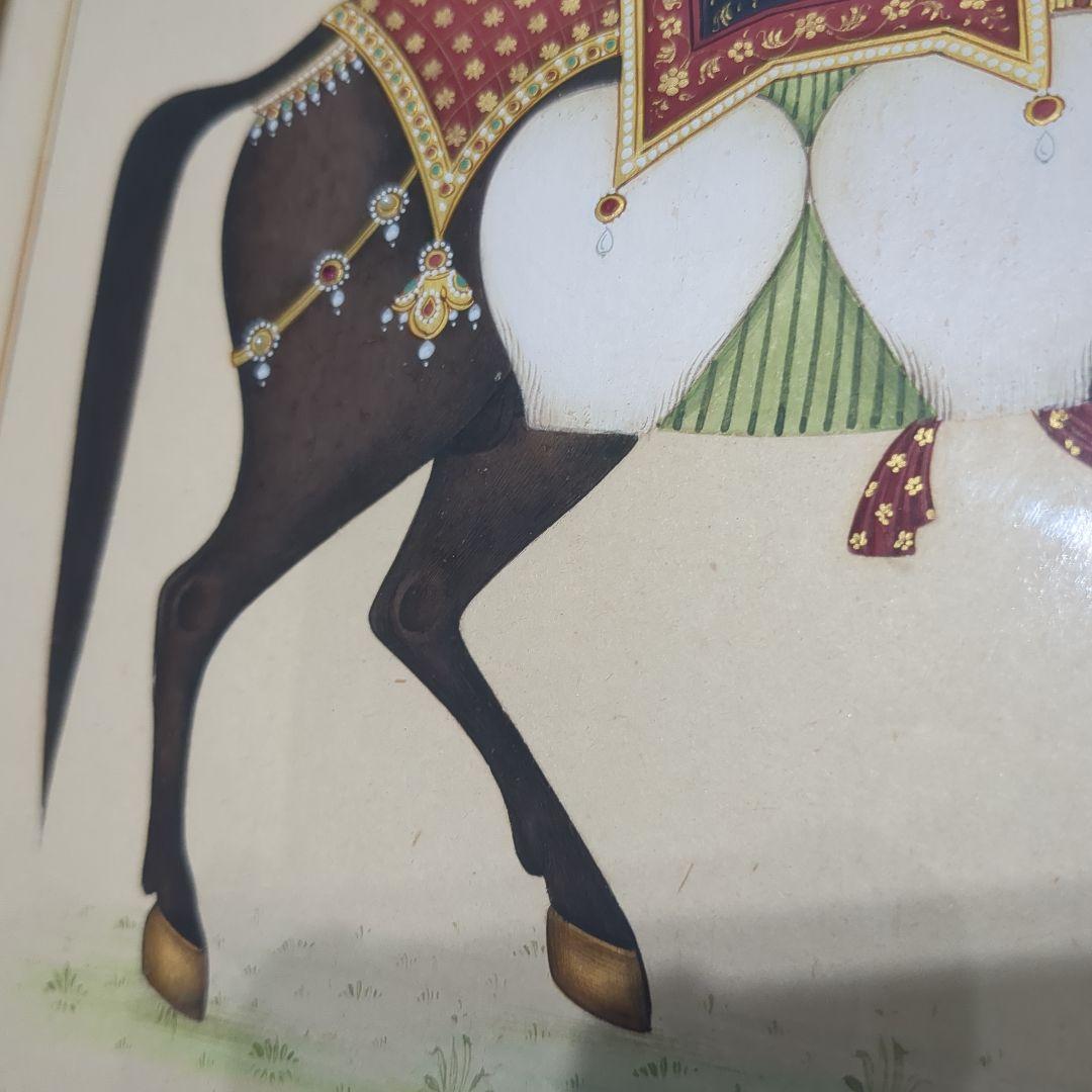 馬の額装画（30cm☓25cm）宝石付き