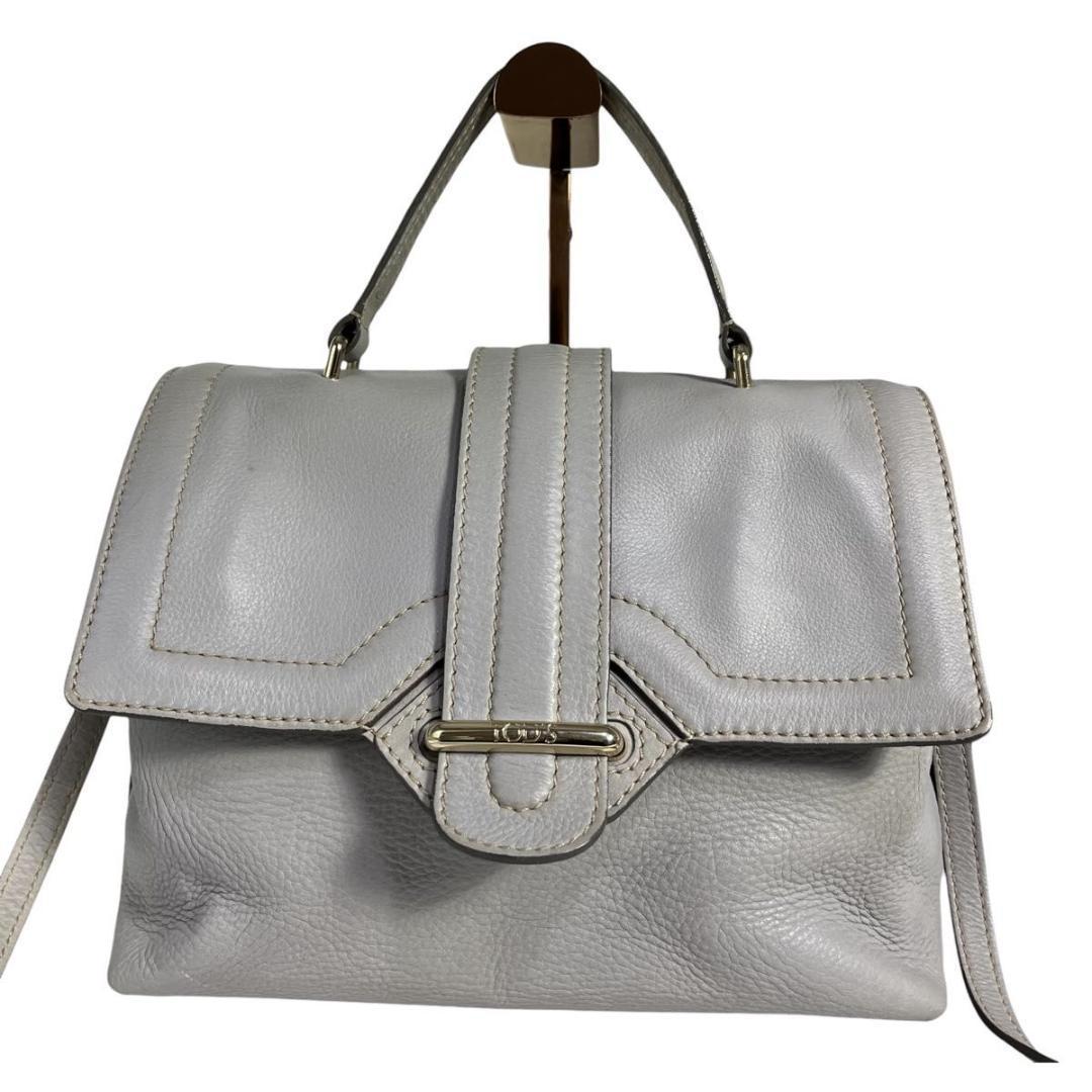 美品　トッズ　2way ショルダーバッグ　トートバッグ　斜め掛け　本革　レザー