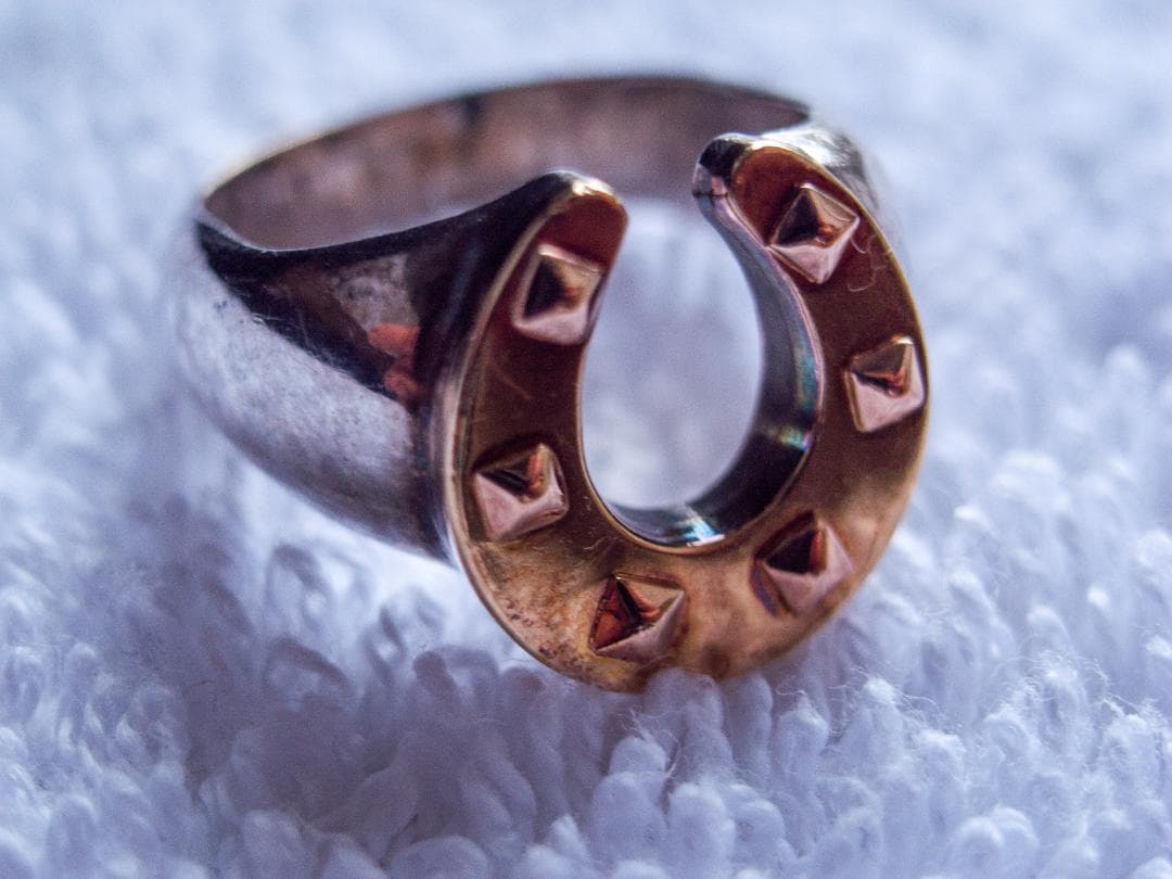 希少！HERMÈS エルメス ホースシューリング SV925×GP 52号