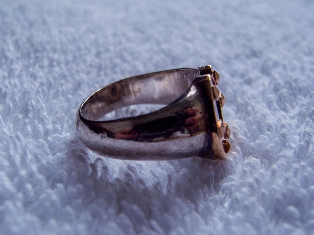 希少！HERMÈS エルメス ホースシューリング SV925×GP 52号