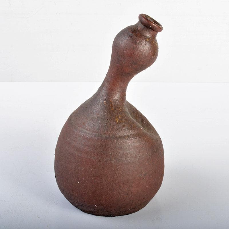 備前焼　人間国宝　金重陶陽作　瓢箪徳利　V　R4404