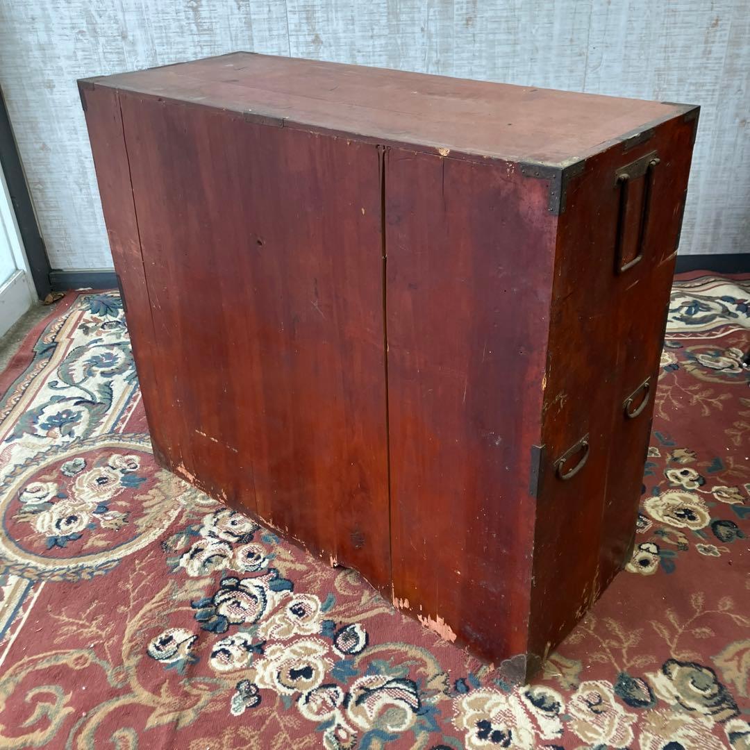 昭和レトロ 古家具 仙台箪笥 4段9杯 引き出し箪笥 和箪笥 ビンテージ 骨董