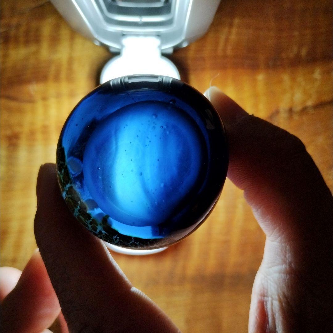 江副行昭　手造り ガラスぐい呑み　共箱