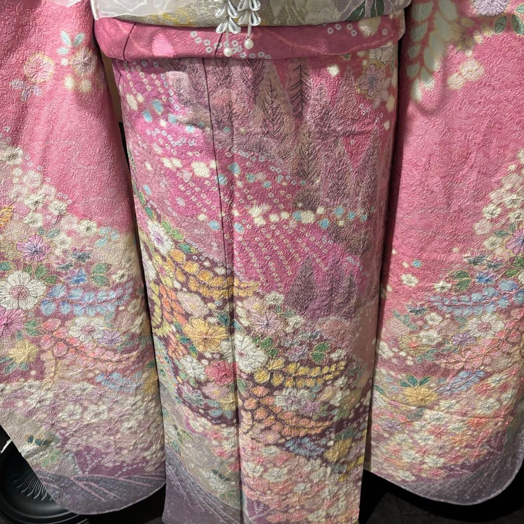 美品　辻ヶ花　花絞り　金通し　高級　刺繍　逸品　振袖　フルセット 振り袖