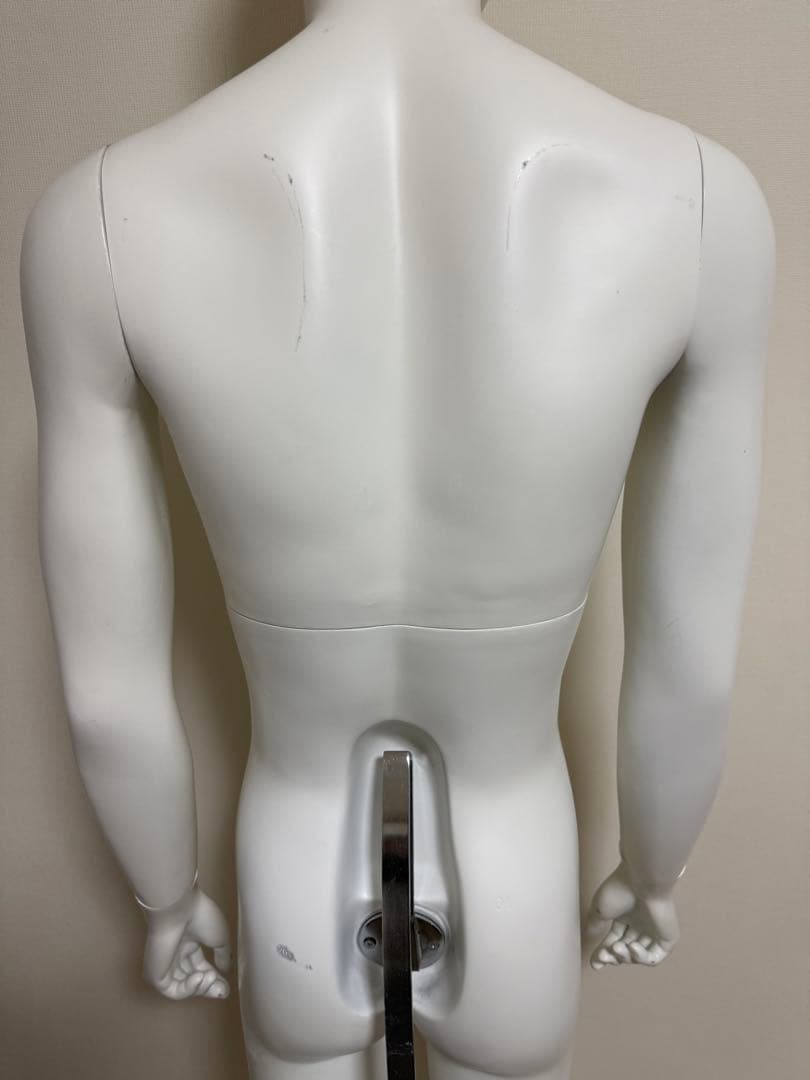 男性　全身トルソー　マネキン　白　高さ調整可能　ディスプレイ　店舗用品　ビジネス
