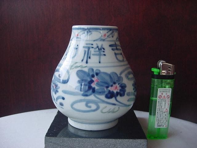 ★中国　景徳鎮　作家物　飾り小壺　未使用★
