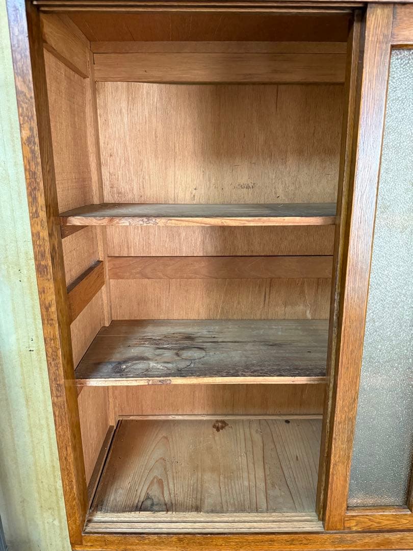m*d様 【O-1672】食器棚 水屋 収納棚 キャビネット 昭和レトロ 古道具