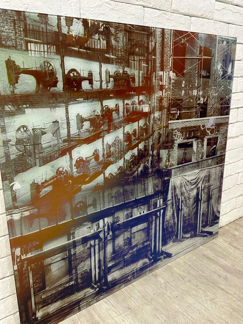 【東京都23区配送無料】定価5万円 ガラスアート 絵　ポスター　飾り　cm