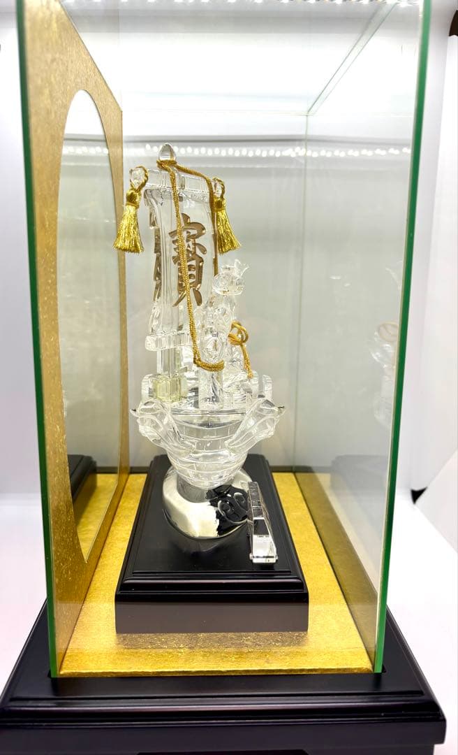 #伝統工芸士　保山　水晶工芸品 『宝船』