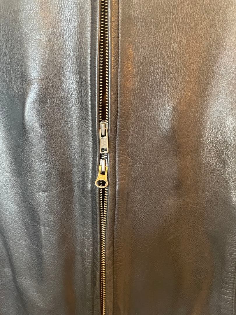 90s BANANA REPUBLIC 襟付きオールドスタイル レザージャケット