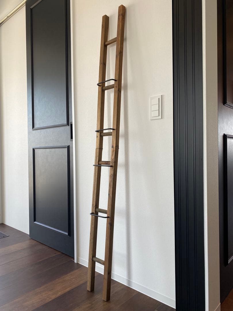 木製シンプルベンチ W78cm +木製ラダー スリム 160cm