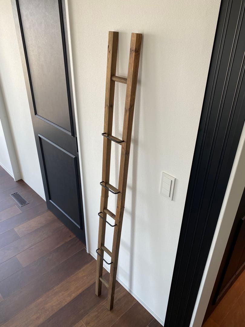 木製シンプルベンチ W78cm +木製ラダー スリム 160cm