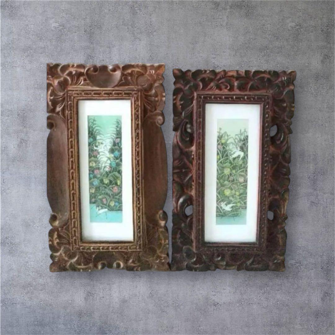 新品★バリ島 ウブド★絵画セット★額縁★フレーム ラグジュアリーリゾート