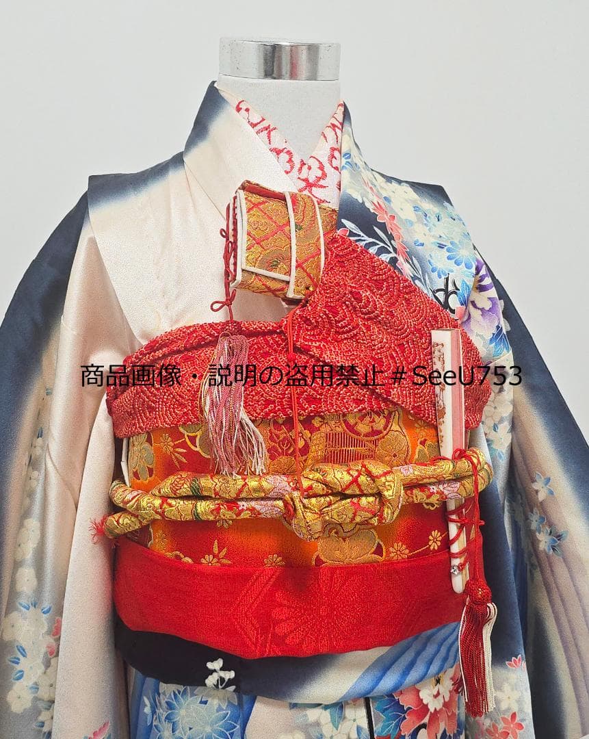 七五三　7歳　正絹　着物　セット　女の子 *c82