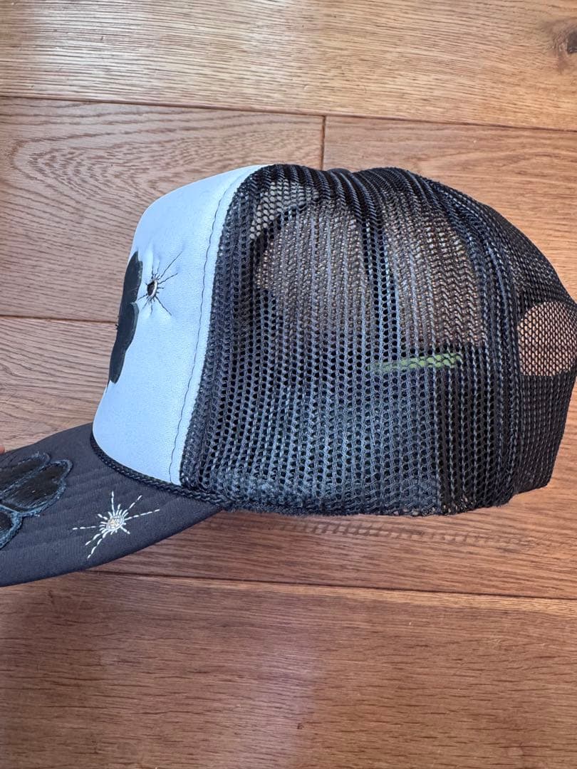 imozon saving clothing キャップ 黒白クローバー