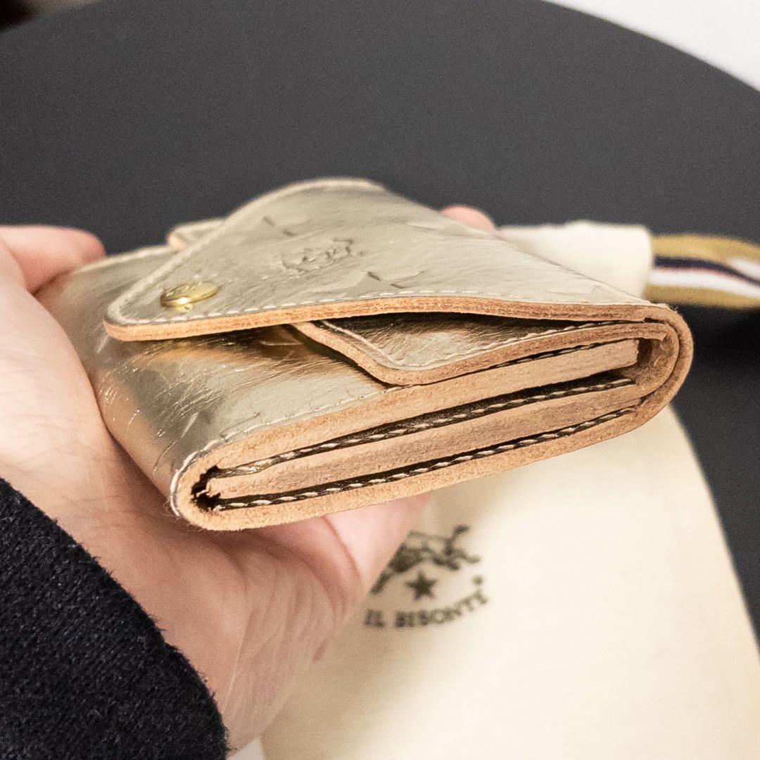 IL BISONTE 財布 プラチナ 日本限定 スター イルビゾンテ ゴールド